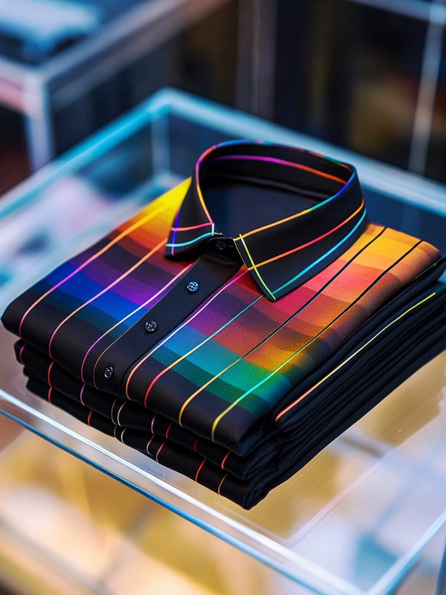 Camisa satén Luxe de manga larga con botones para hombre