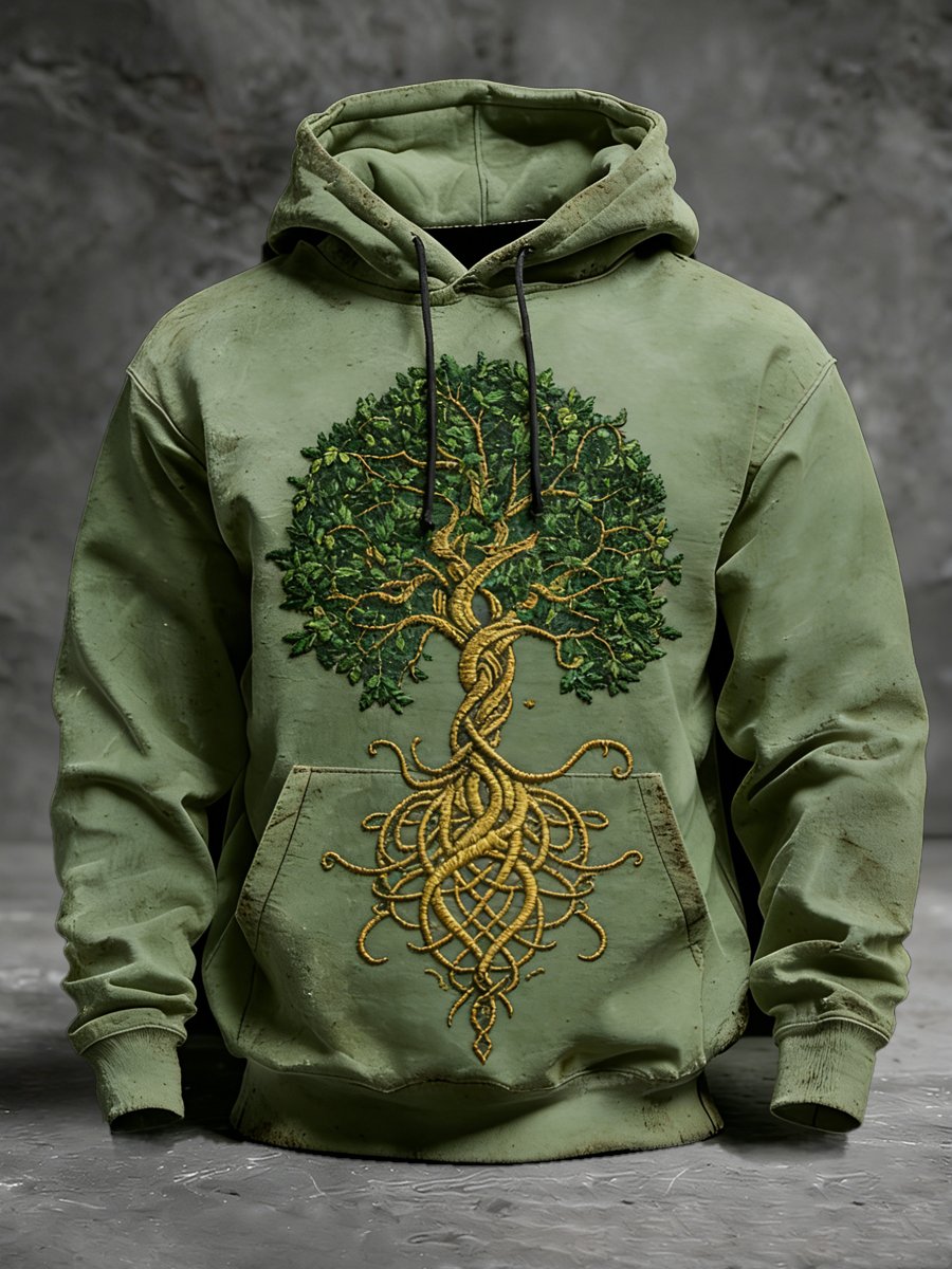 Sudadera vintage St. Patrick's Day estampado con gorrasucha para hombre