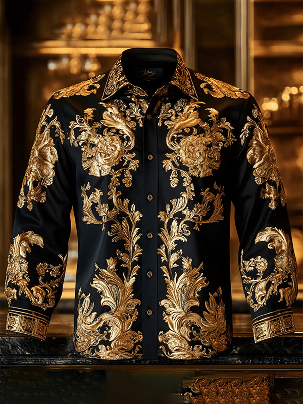 Camisa de lujo Gorgeous de manga larga para hombre
