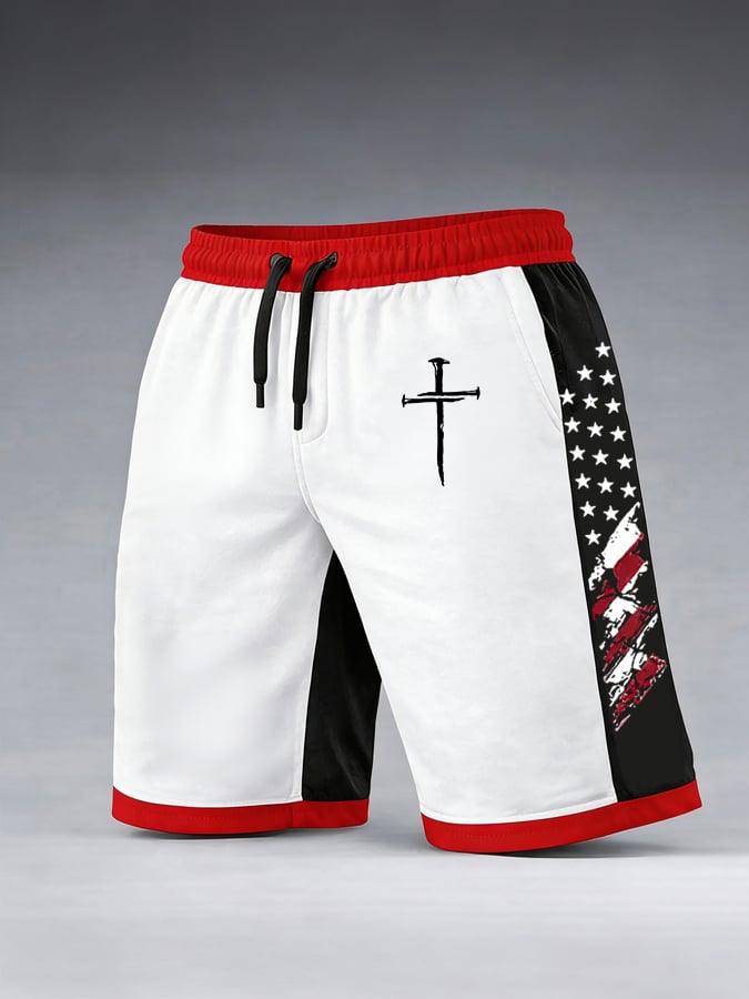 Shorts Faith-estampado casual para hombre