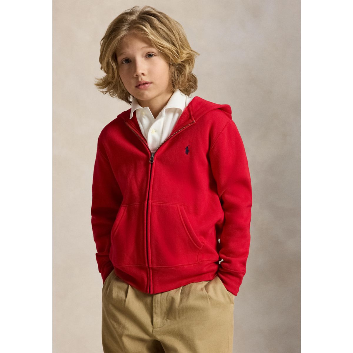 Boys 8-20 Cotton-Blend-Fleece Hoodie - 7