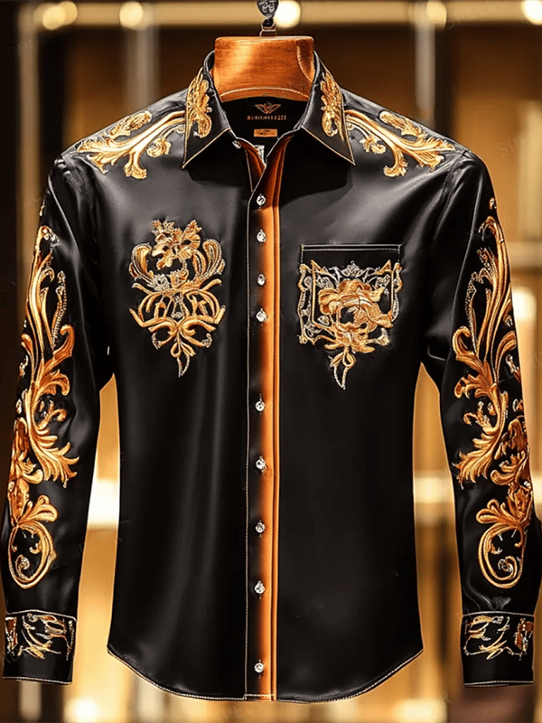 Camisa de lujo Gorgeous de manga larga para hombre