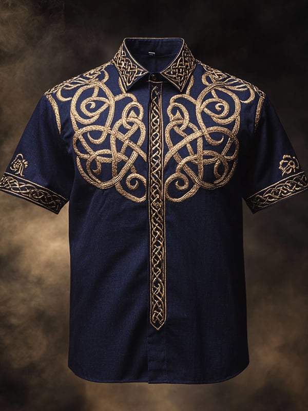 Camisa retro Gothic Dark para hombre