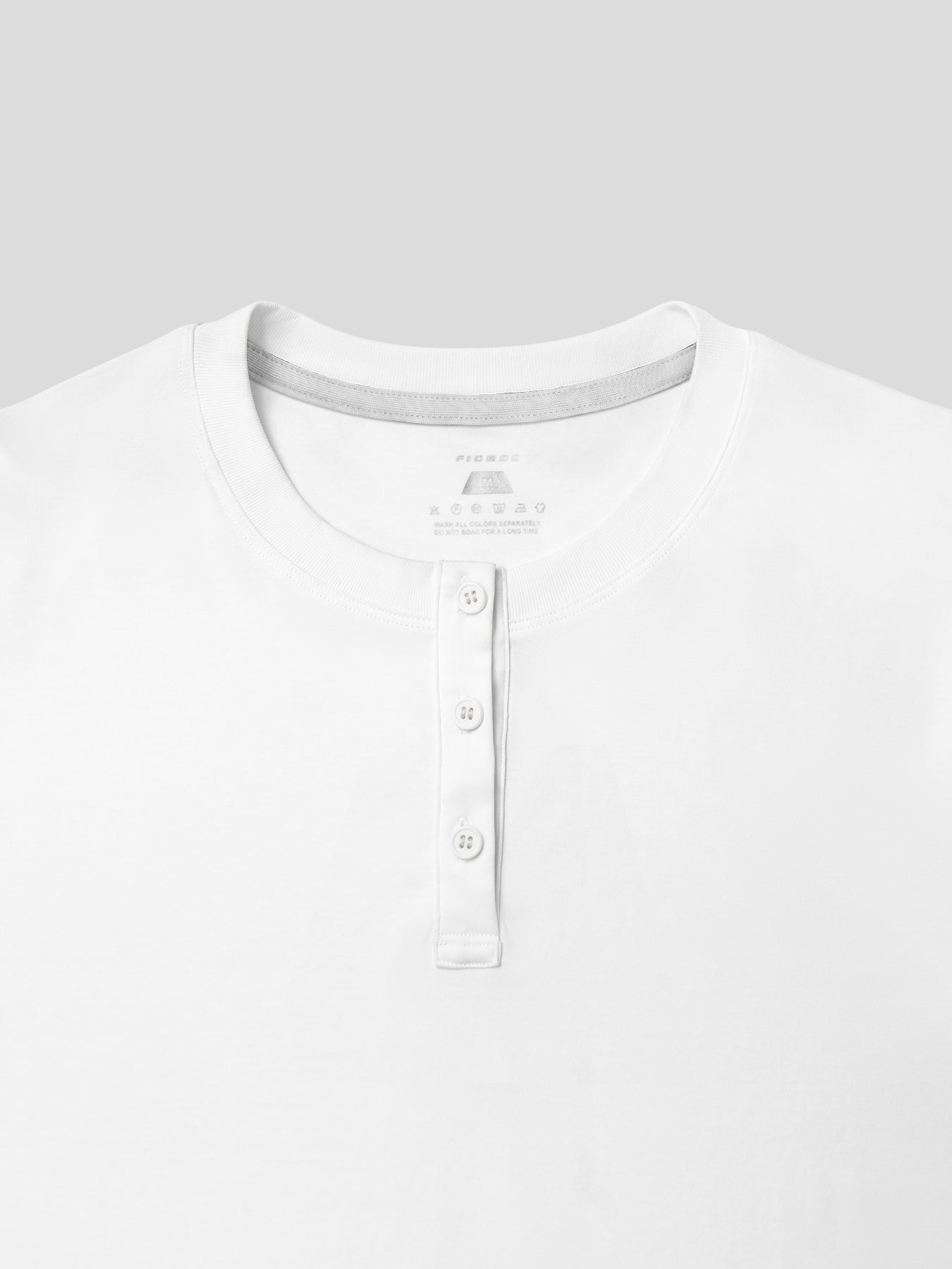 StaySmooth de manga larga Henley Drop-Cut Tee