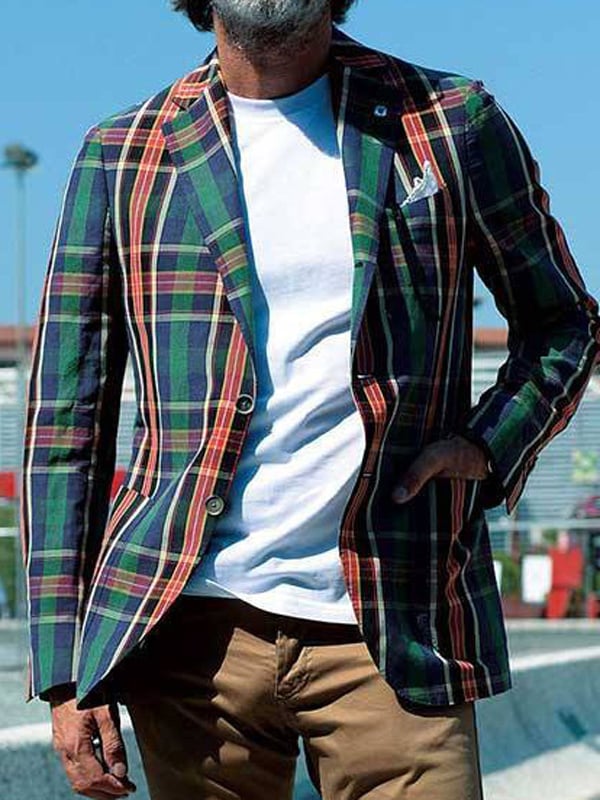 Casual elegantee estampado Suit para hombre