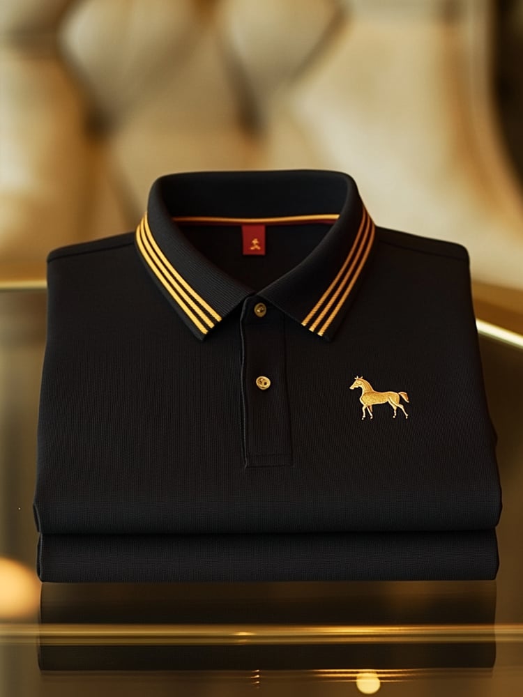 Camisa polo ejecutivo casual Button de manga corta para hombre