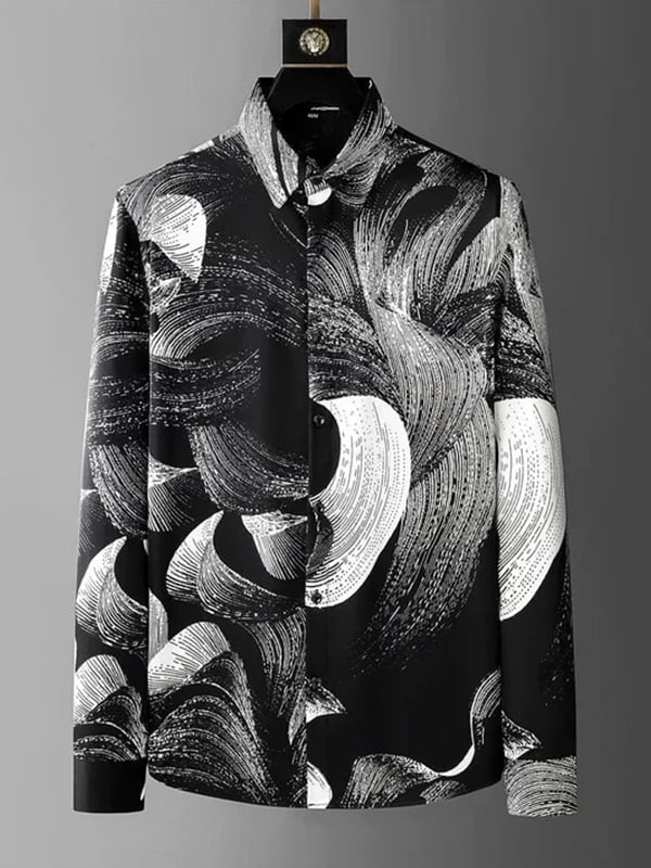 Camisa a cuadros ejecutivo de manga larga para hombre