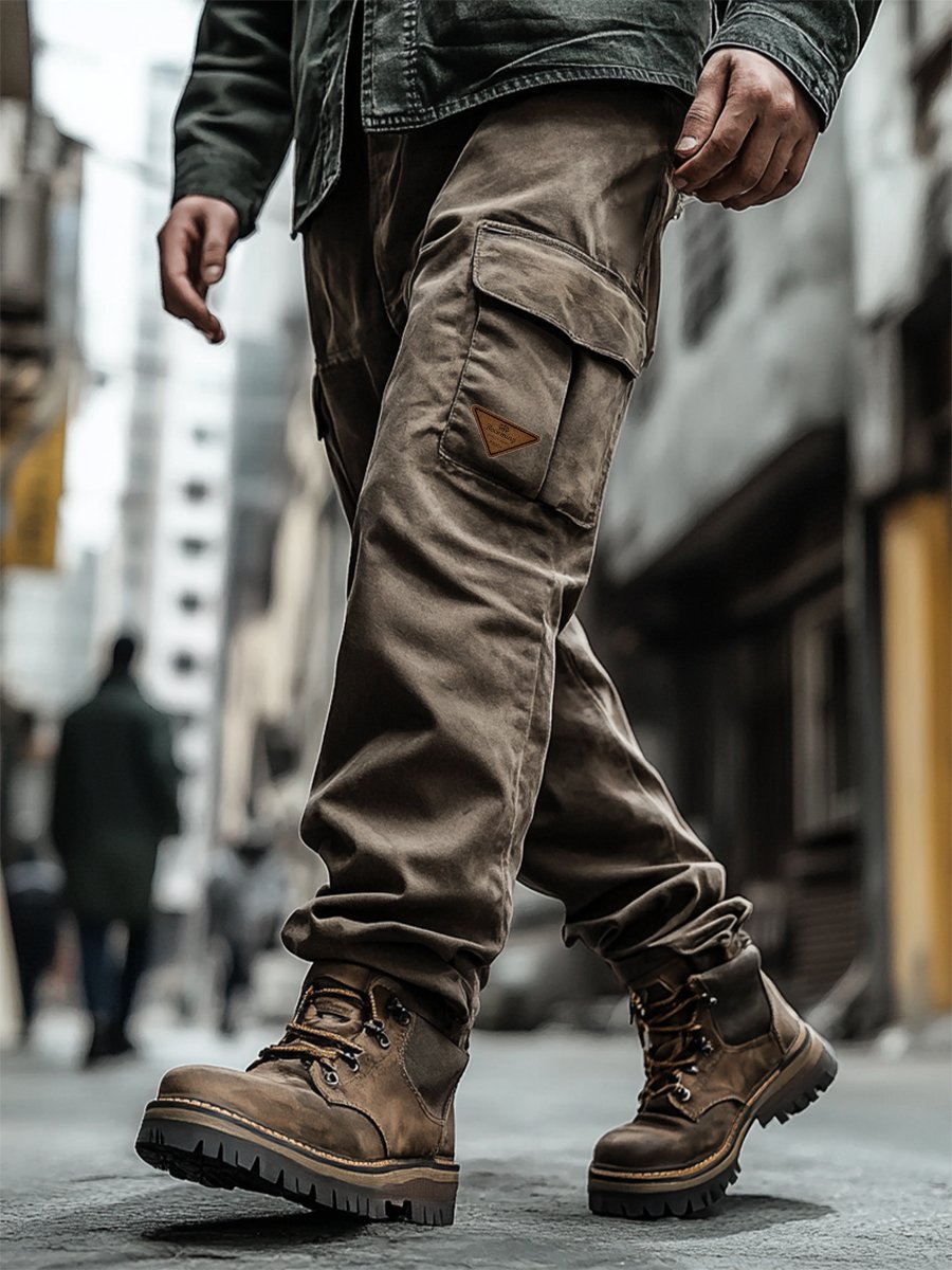 Vintage Multi-bolsillo Overalls para hombre