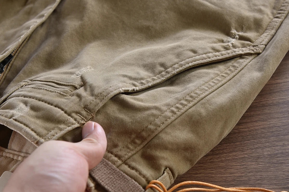 Pantalón American retro woven cargo