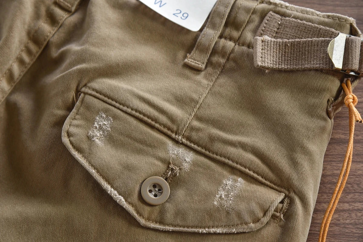 Pantalón American retro woven cargo