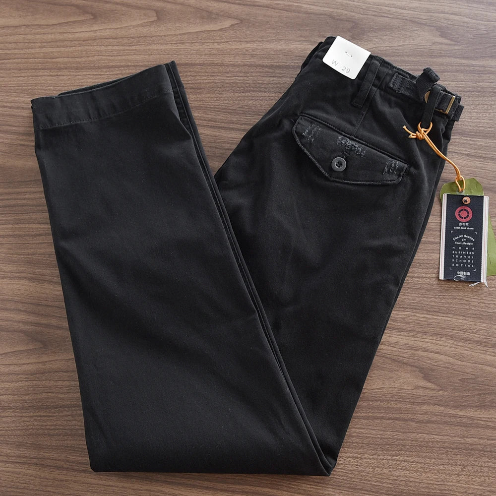 Pantalón American retro woven cargo