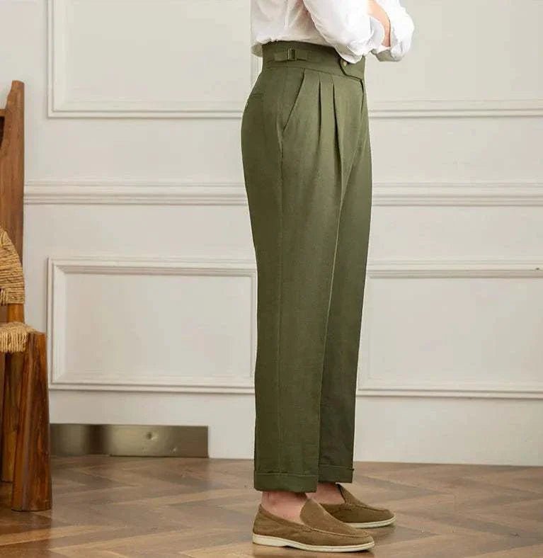 Pantalón Antonios naples de algodón-de lino summer comfort fit