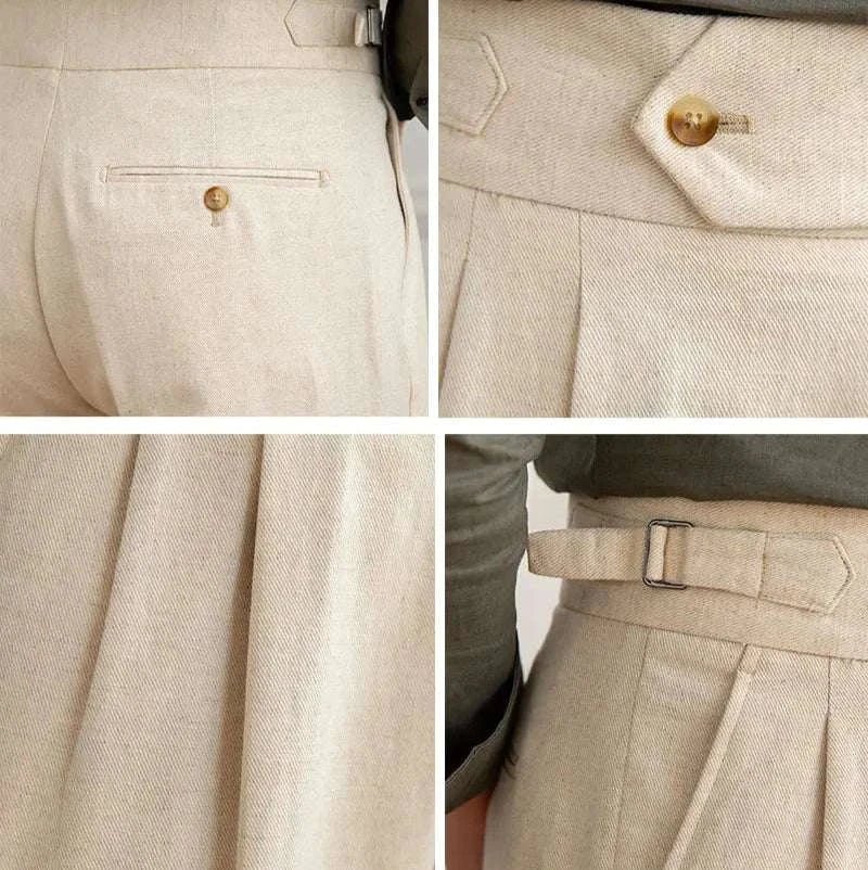 Pantalón Antonios naples de algodón-de lino summer comfort fit