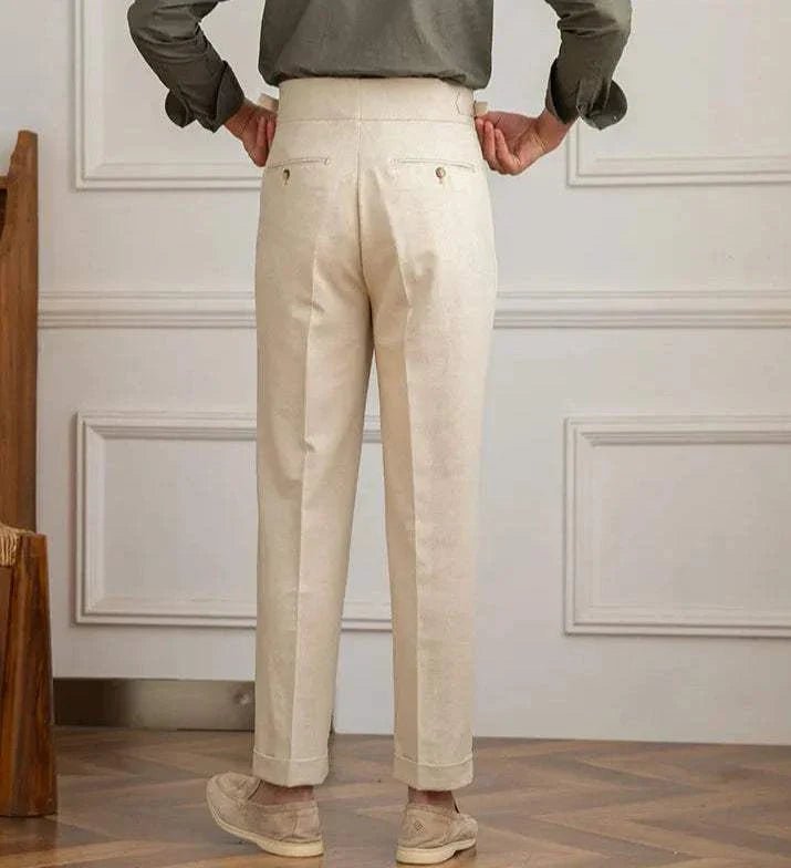 Pantalón Antonios naples de algodón-de lino summer comfort fit