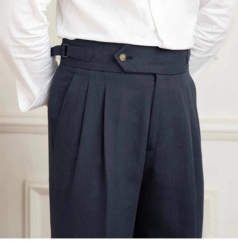 Pantalón Antonios naples de algodón-de lino summer comfort fit