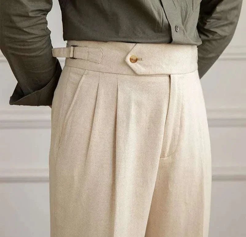 Pantalón Antonios naples de algodón-de lino summer comfort fit