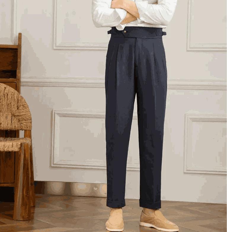 Pantalón Antonios naples de algodón-de lino summer comfort fit