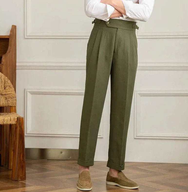 Pantalón Antonios naples de algodón-de lino summer comfort fit