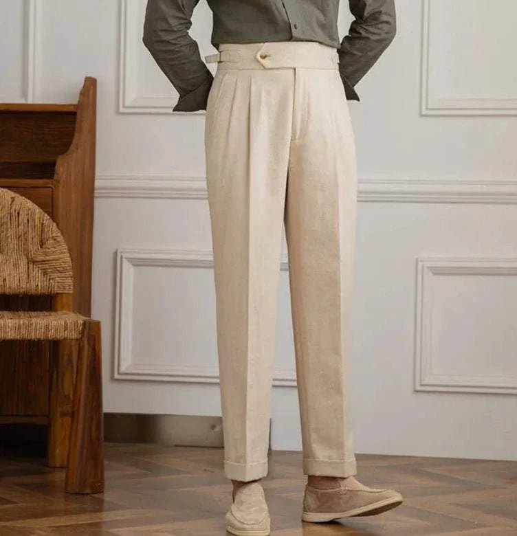 Pantalón Antonios naples de algodón-de lino summer comfort fit