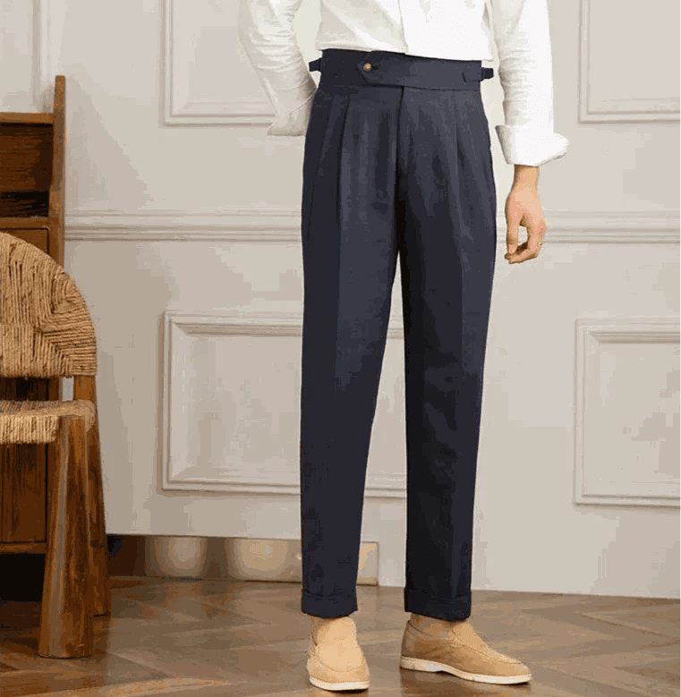Pantalón Antonios naples de algodón-de lino summer comfort fit