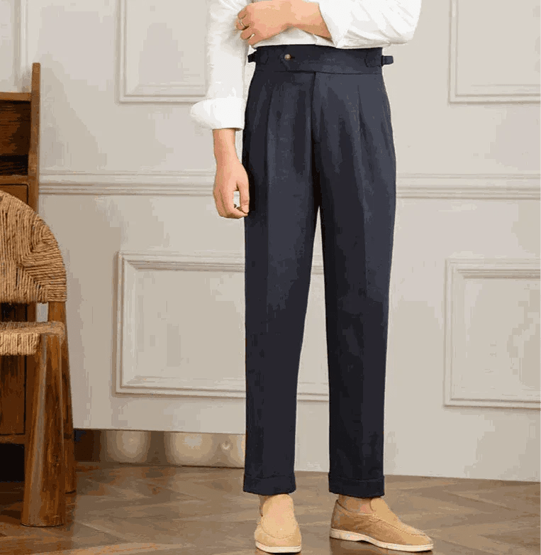 Pantalón Antonios naples de algodón-de lino summer comfort fit
