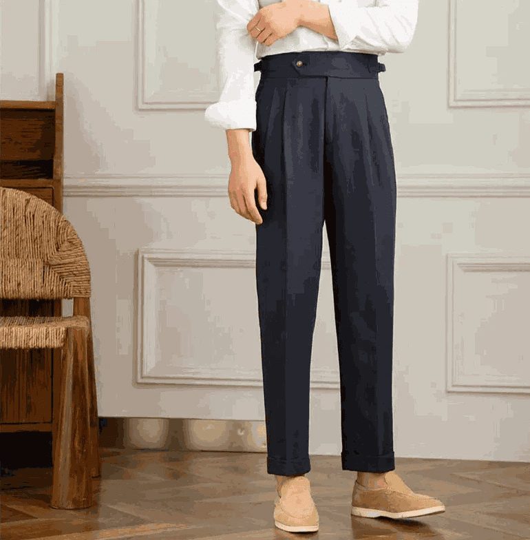 Pantalón Antonios naples de algodón-de lino summer comfort fit