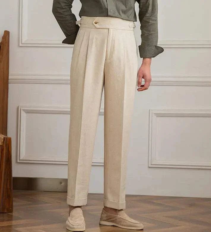 Pantalón Antonios naples de algodón-de lino summer comfort fit
