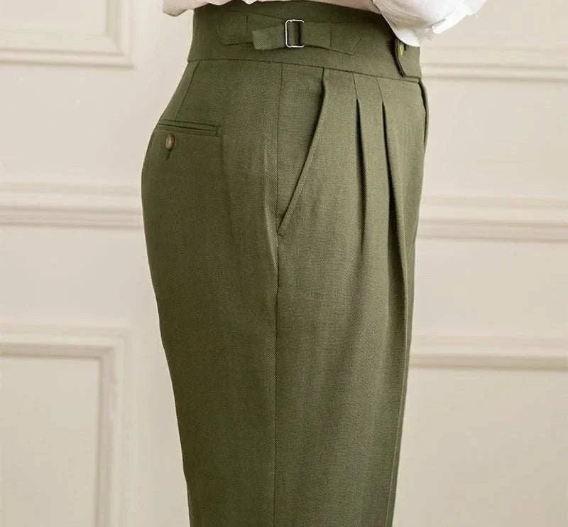 Pantalón Antonios naples de algodón-de lino summer comfort fit