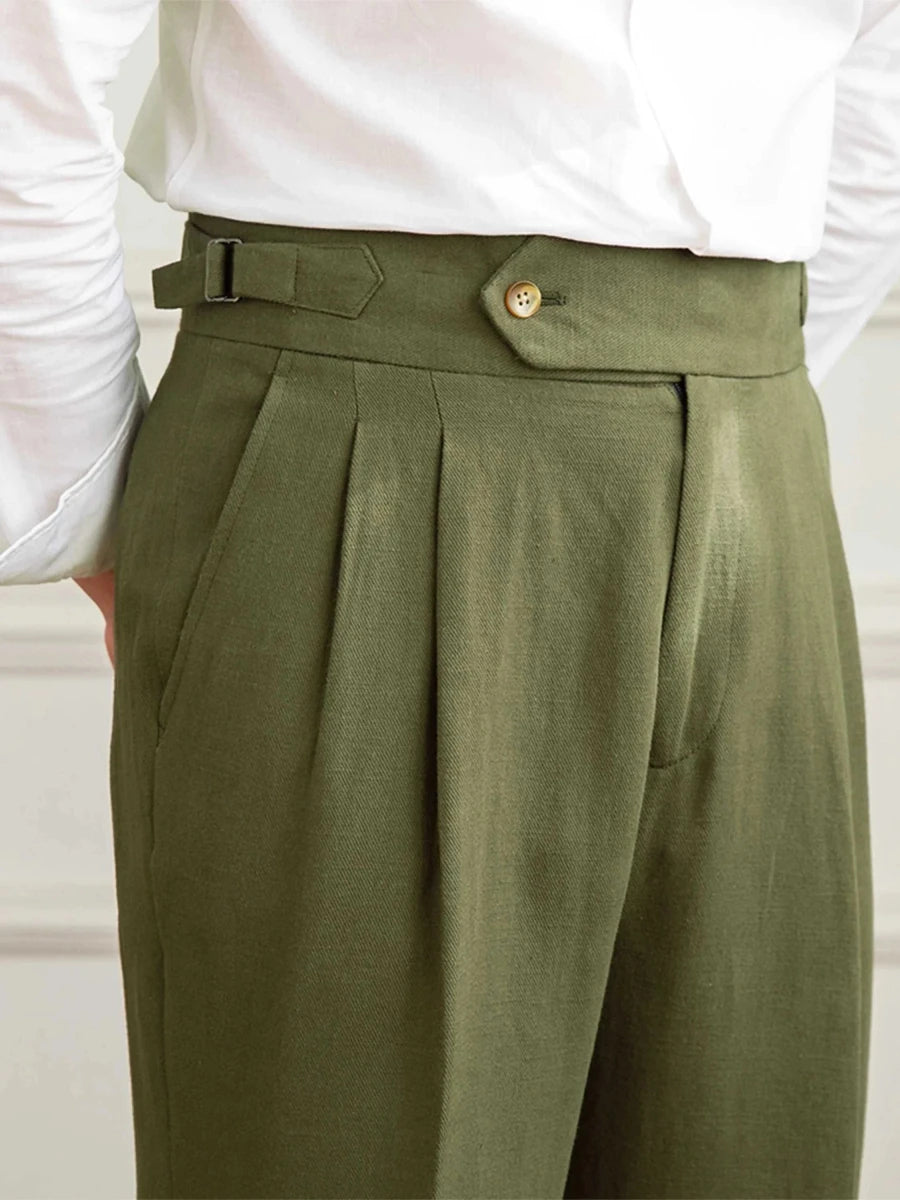 Pantalón Antonios naples de algodón-de lino summer comfort fit