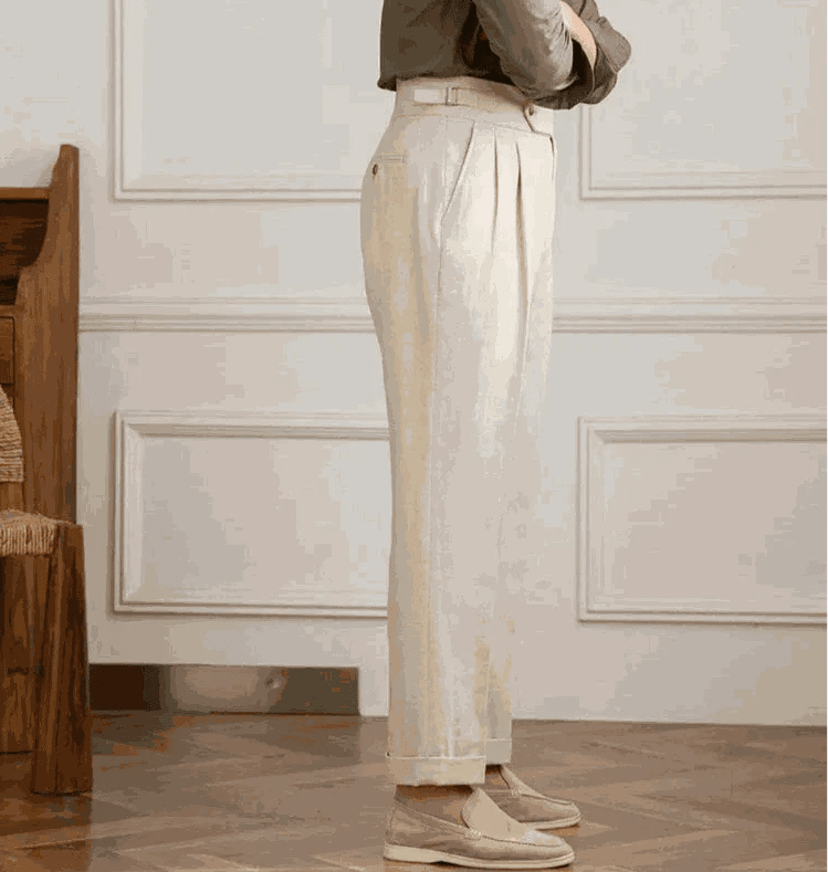 Pantalón Antonios naples de algodón-de lino summer comfort fit