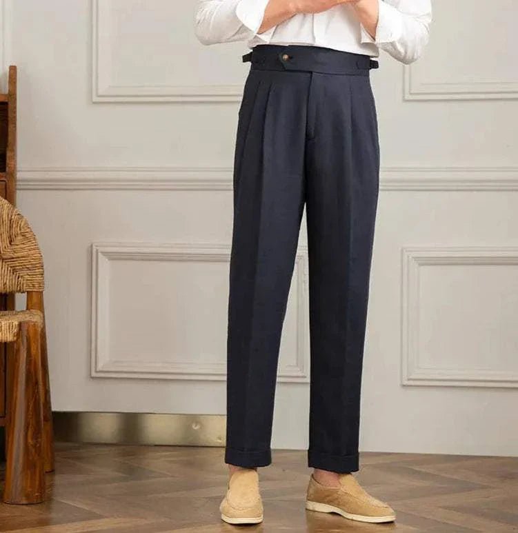 Pantalón Antonios naples de algodón-de lino summer comfort fit