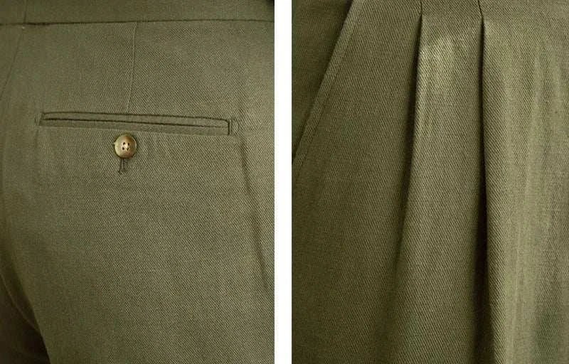 Pantalón Antonios naples de algodón-de lino summer comfort fit
