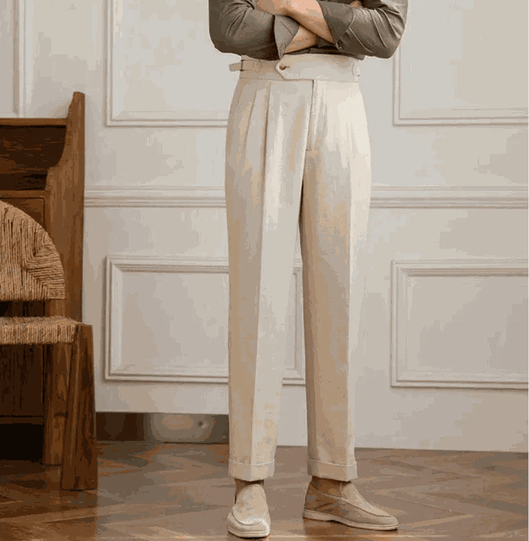 Pantalón Antonios naples de algodón-de lino summer comfort fit