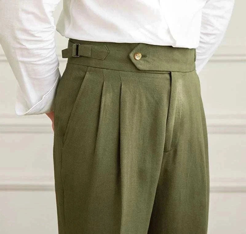 Pantalón Antonios naples de algodón-de lino summer comfort fit