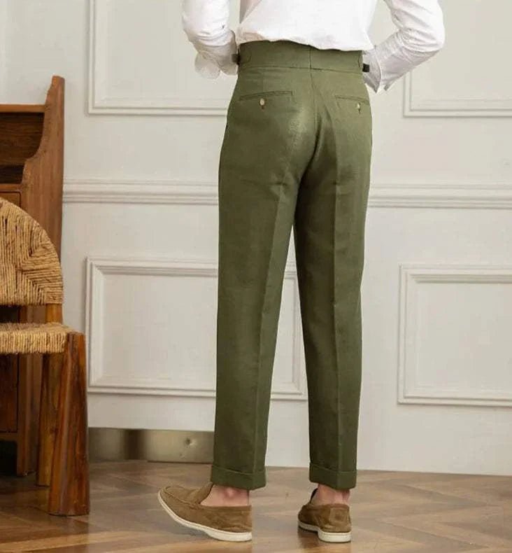Pantalón Antonios naples de algodón-de lino summer comfort fit