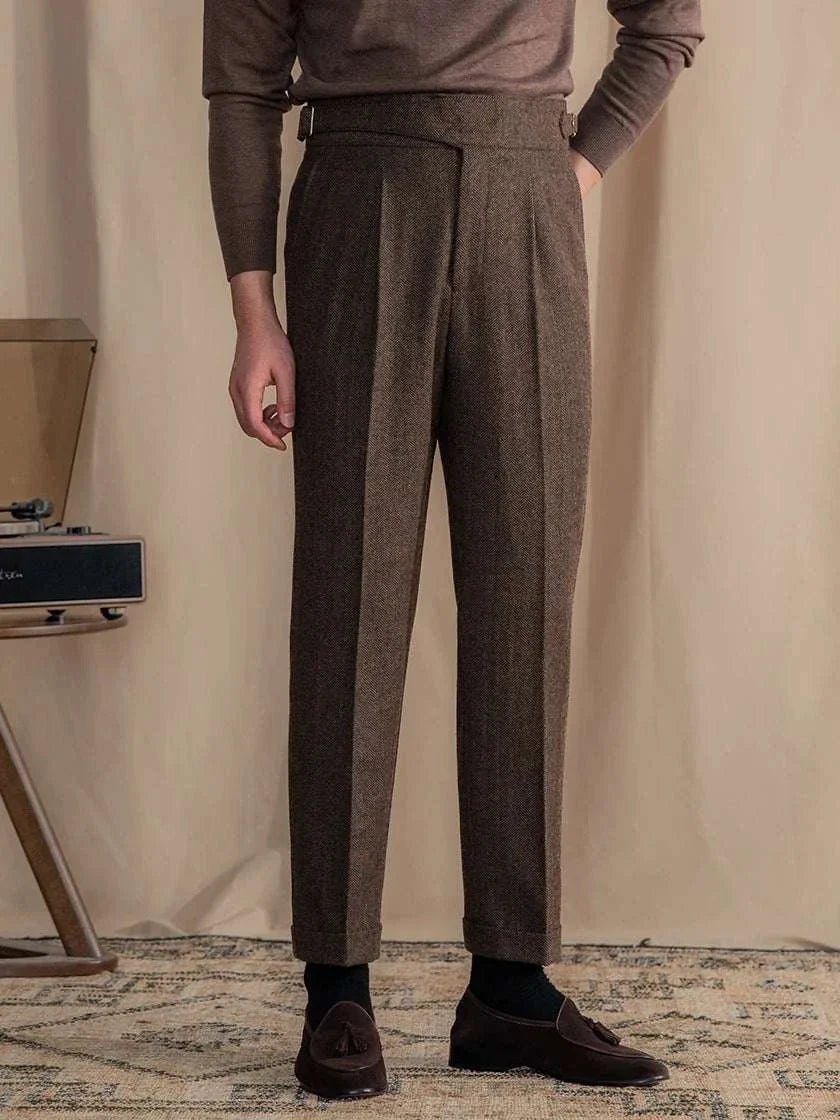 Pantalón Antonios vintage wool herringbone
