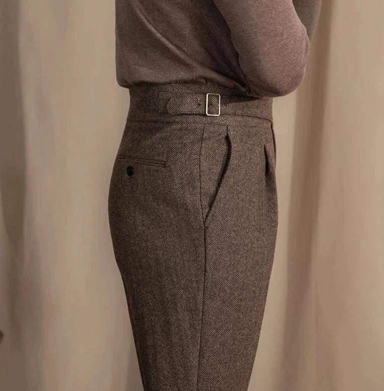 Pantalón Antonios vintage wool herringbone