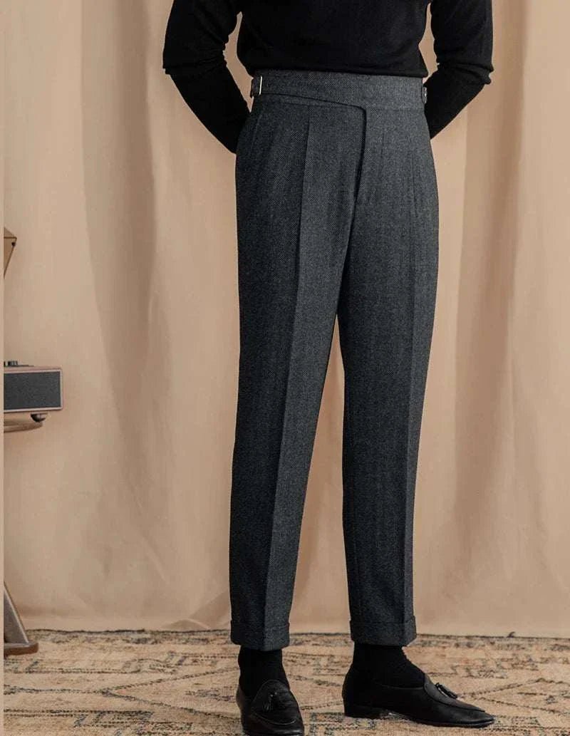 Pantalón Antonios vintage wool herringbone