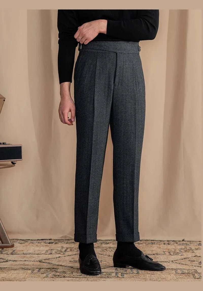 Pantalón Antonios vintage wool herringbone