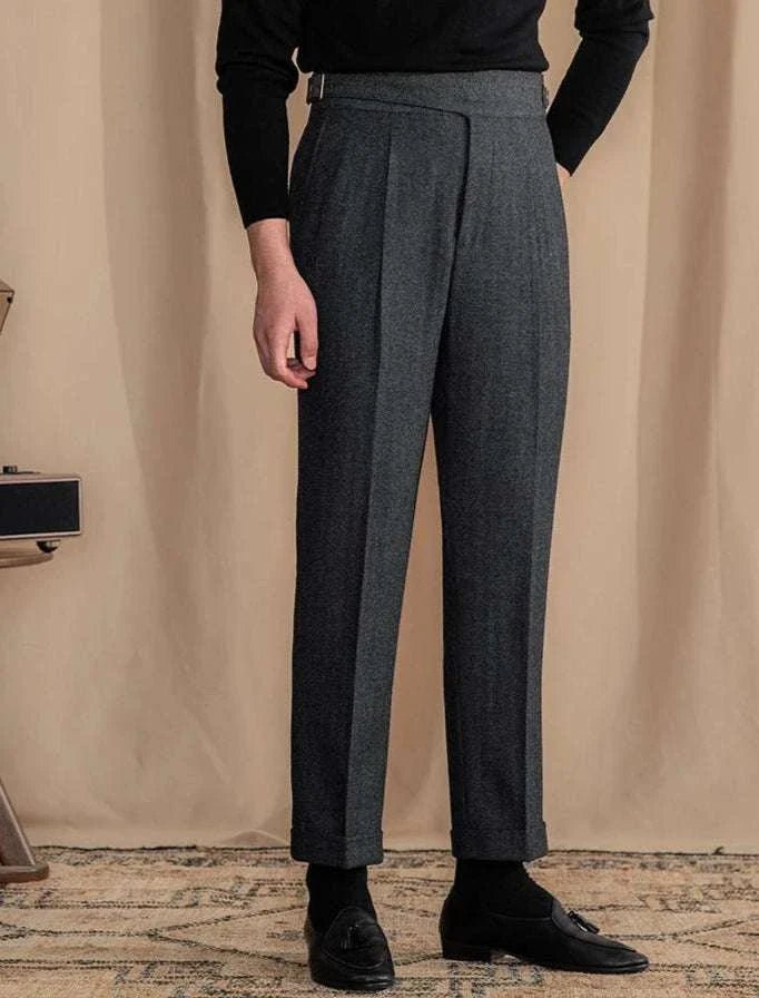 Pantalón Antonios vintage wool herringbone