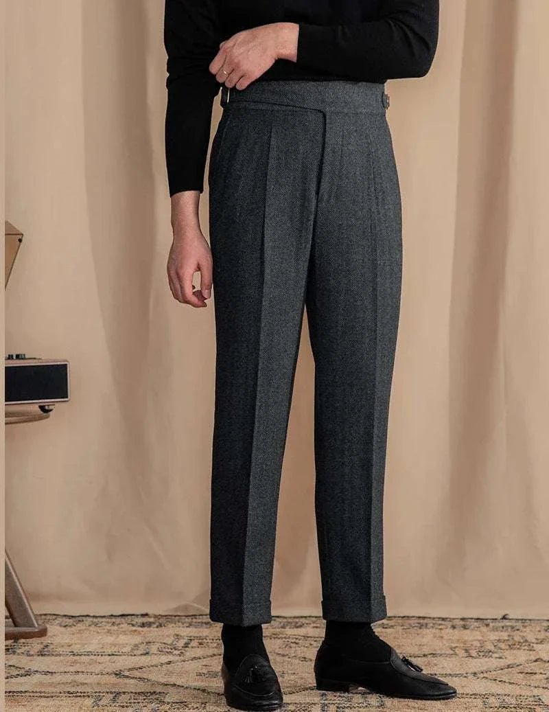 Pantalón Antonios vintage wool herringbone