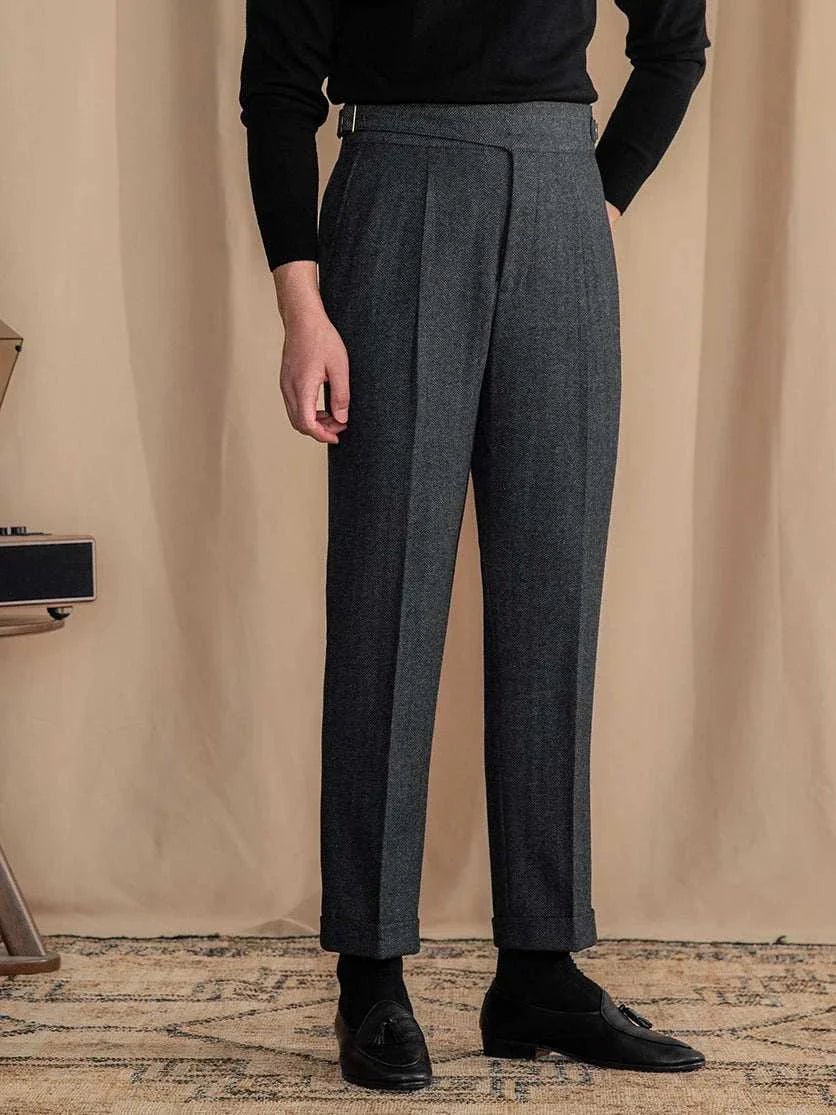 Pantalón Antonios vintage wool herringbone