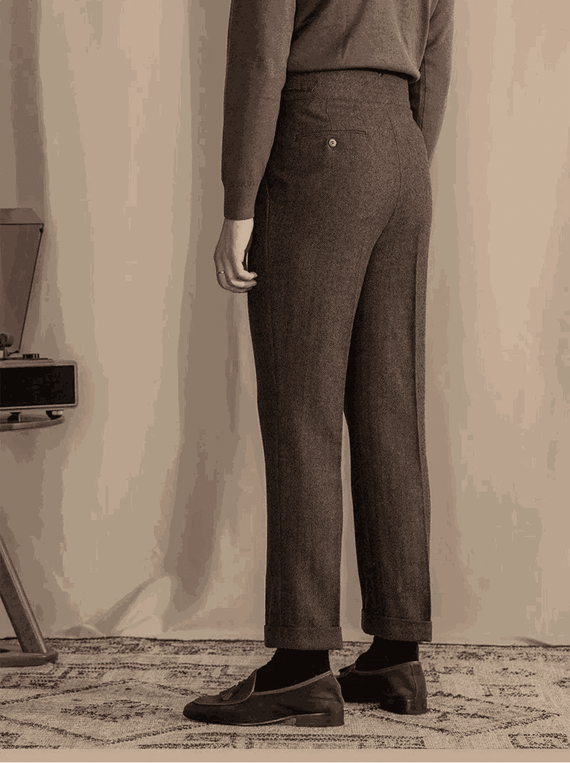 Pantalón Antonios vintage wool herringbone