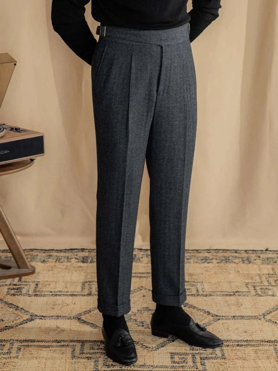 Pantalón Antonios vintage wool herringbone