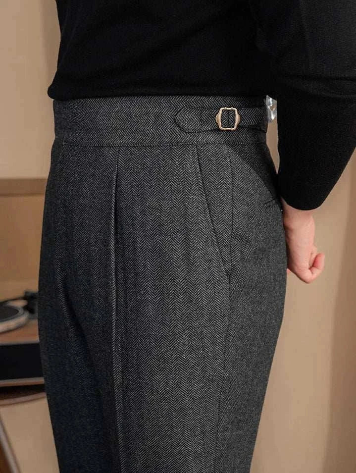Pantalón Antonios vintage wool herringbone