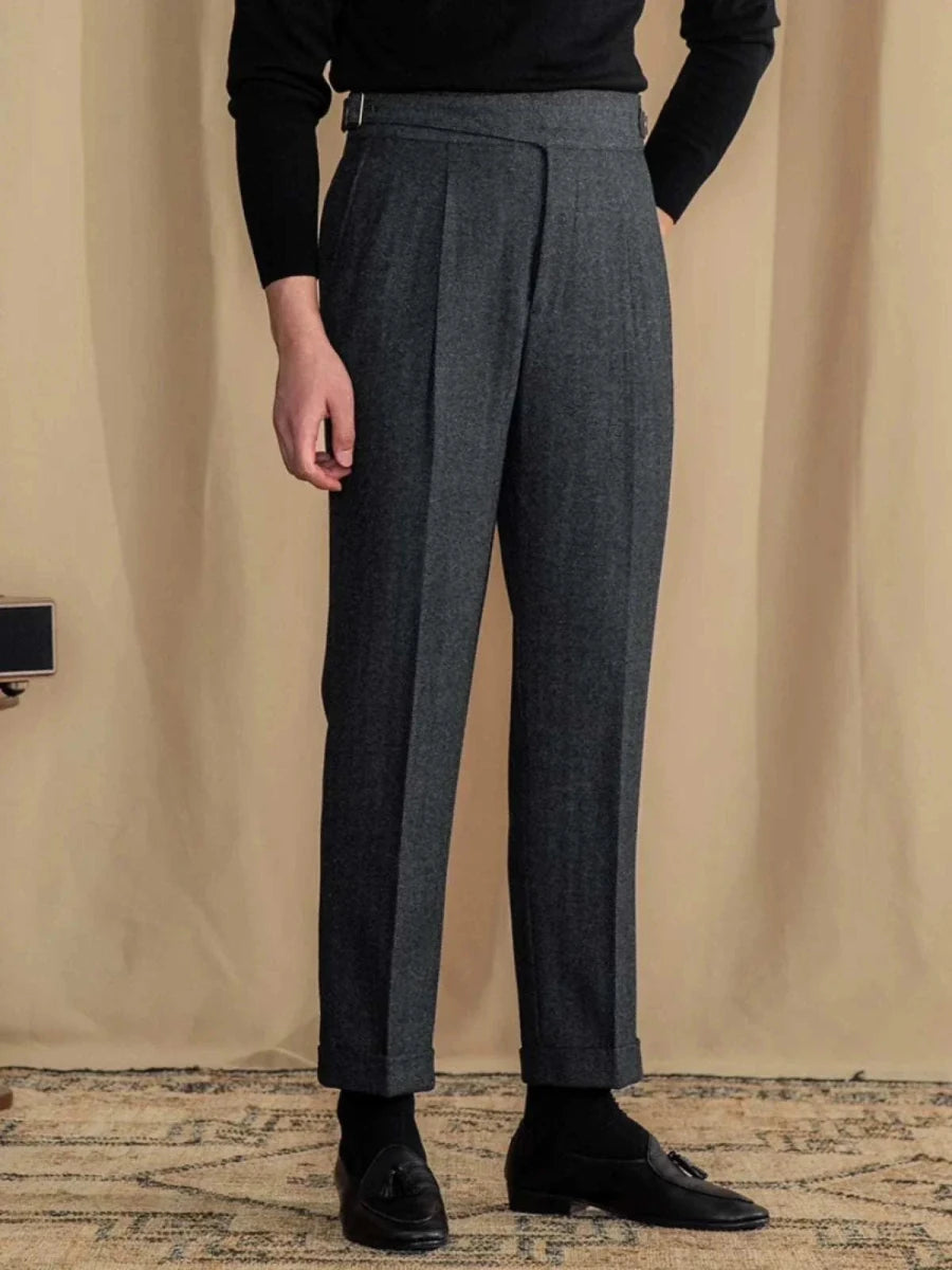 Pantalón Antonios vintage wool herringbone