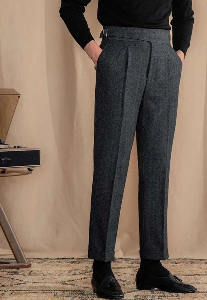 Pantalón Antonios vintage wool herringbone