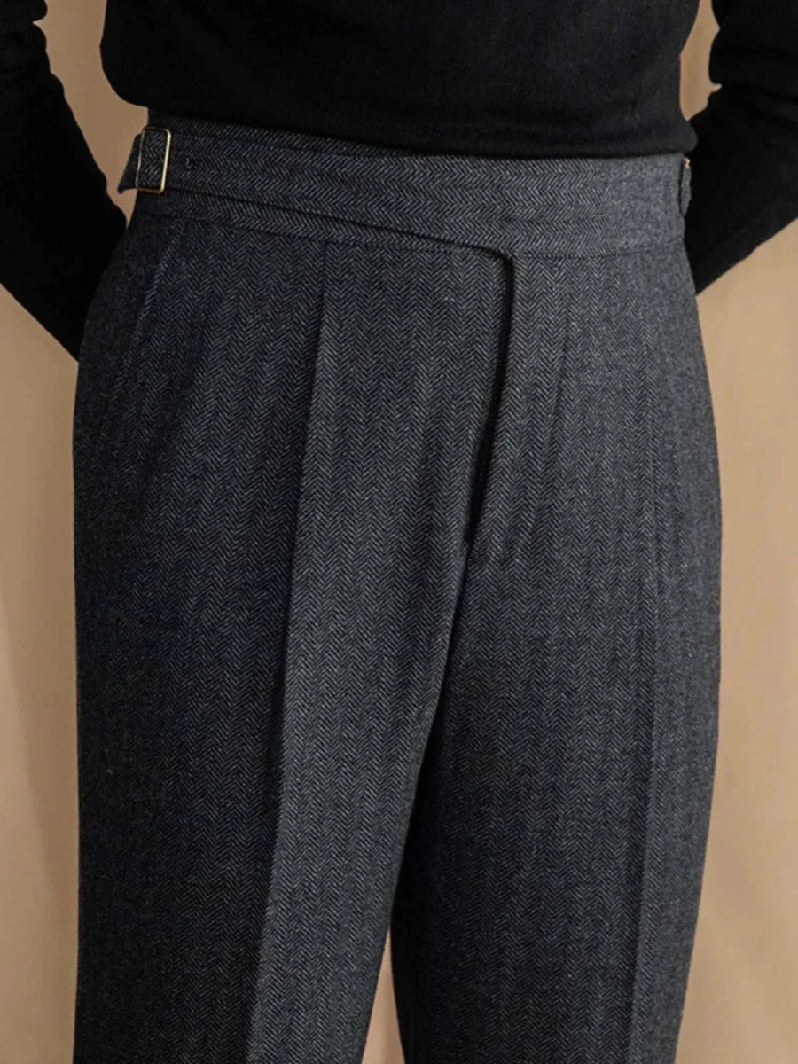 Pantalón Antonios vintage wool herringbone