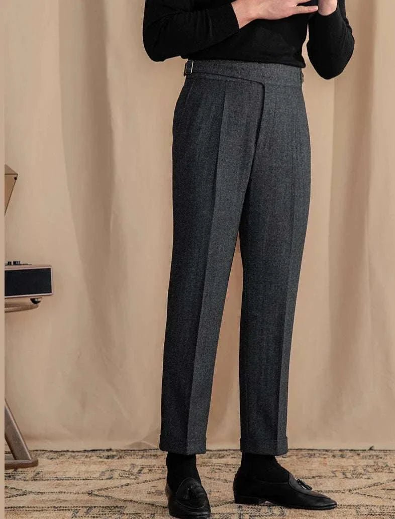 Pantalón Antonios vintage wool herringbone