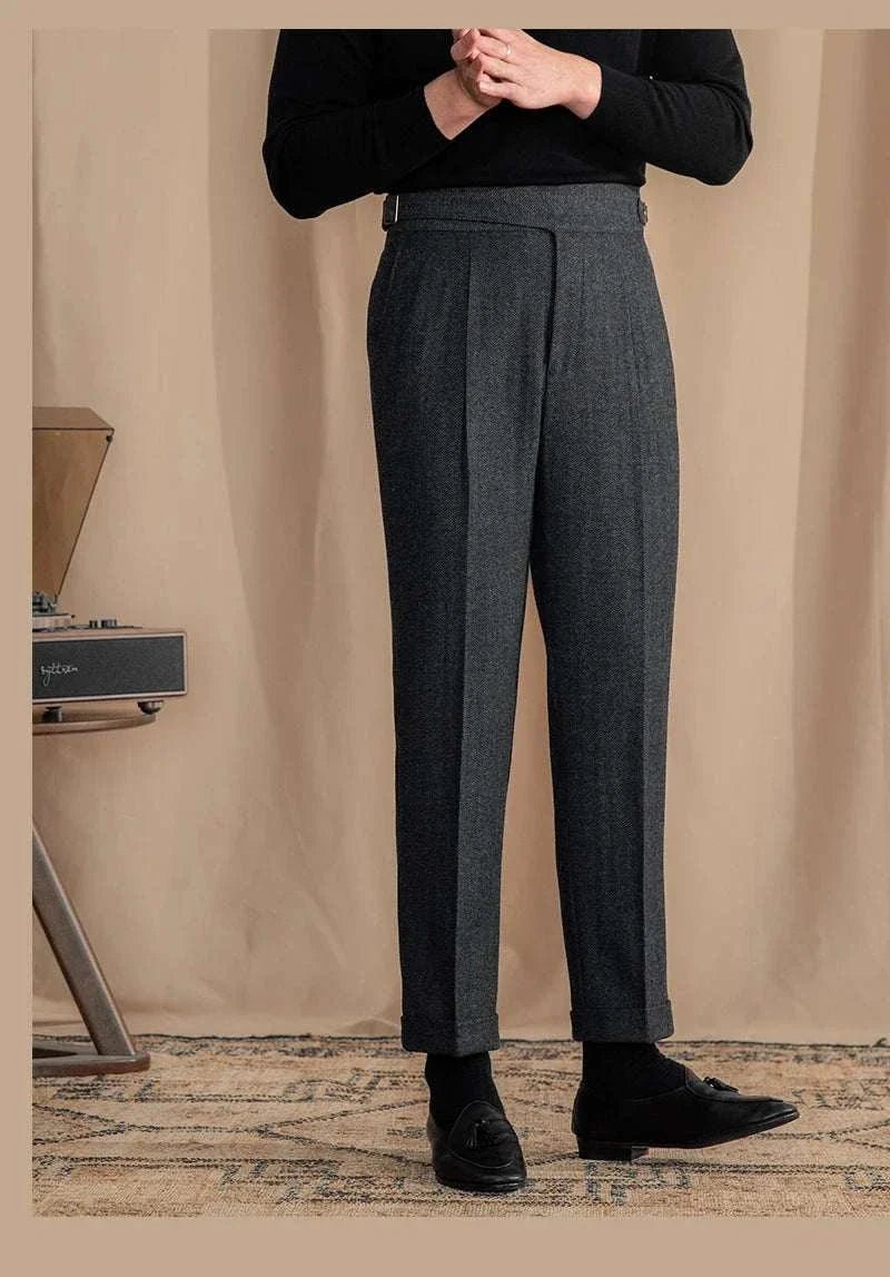 Pantalón Antonios vintage wool herringbone
